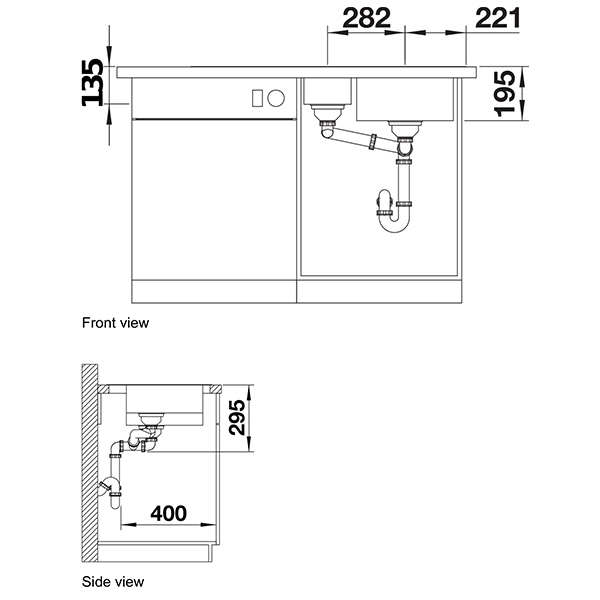 Blanco DIVON II  6 S-IF Inset Sink 4