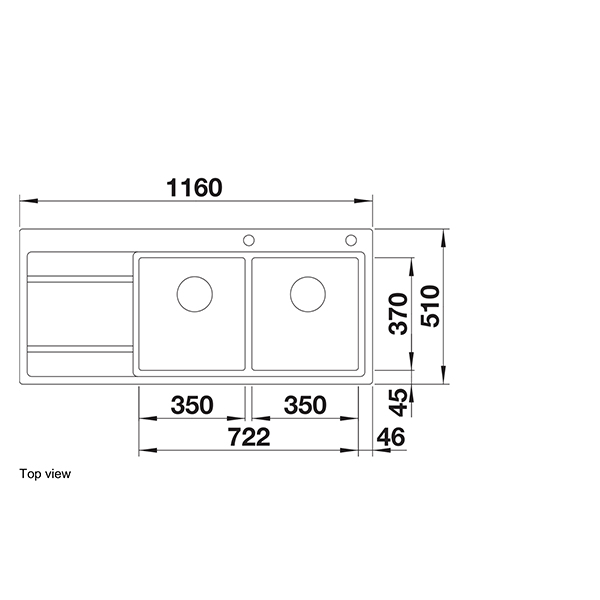 Blanco DIVON II  8 S-IF Inset Sink 3