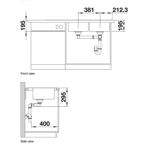 Blanco DIVON II  8 S-IF Inset Sink 4