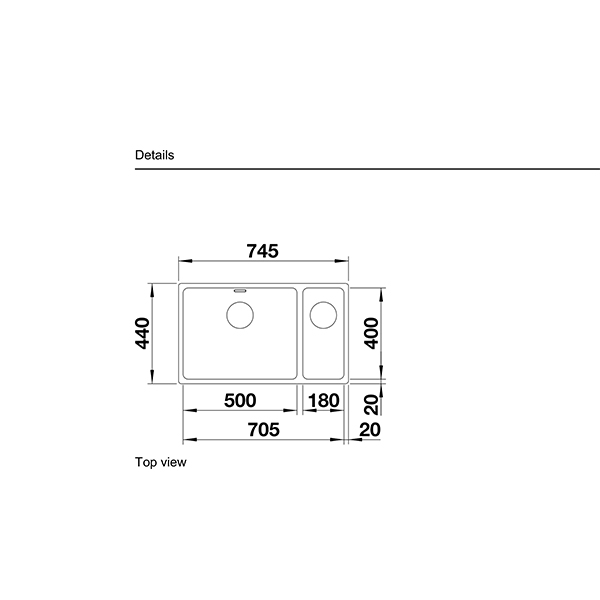 Blanco ANDANO 500/180-U Undermount Sink 2