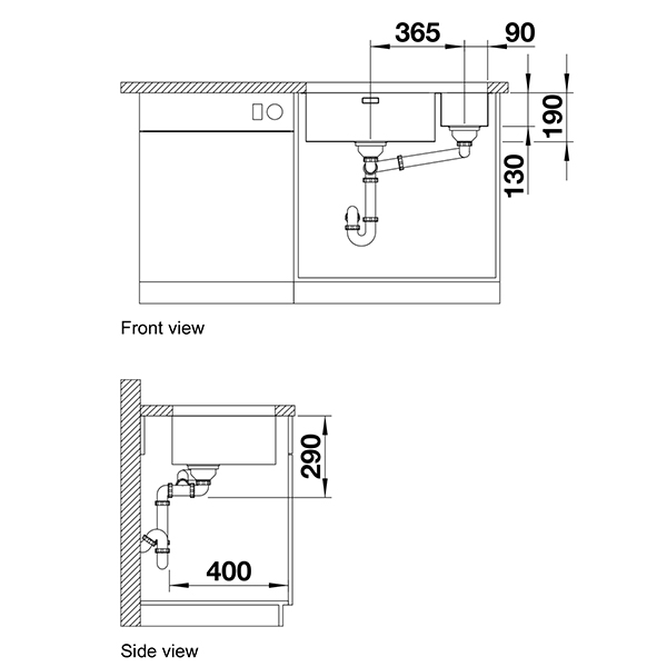 Blanco ANDANO 500/180-U Undermount Sink 4