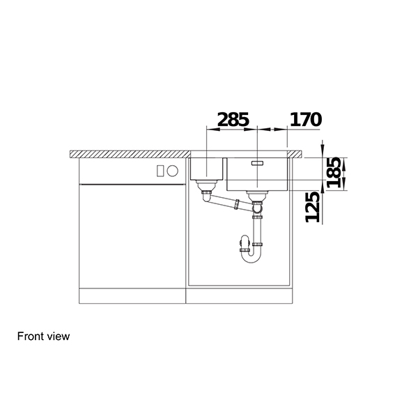 Blanco SOLIS 340/180-U Undermount Sink 5