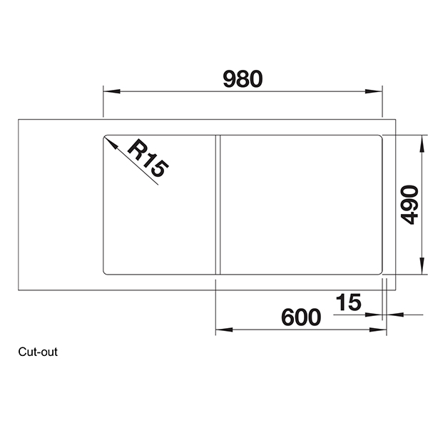 Blanco AXIA III 6 S Silgranit Inset Sink 2