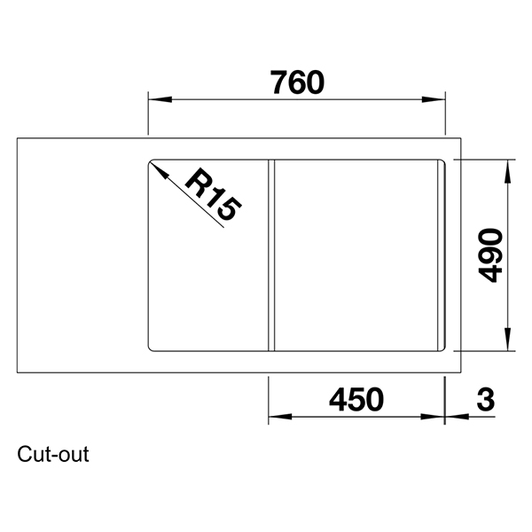 Blanco CLASSIC Neo 45 S Silgranit Inset Sink 5