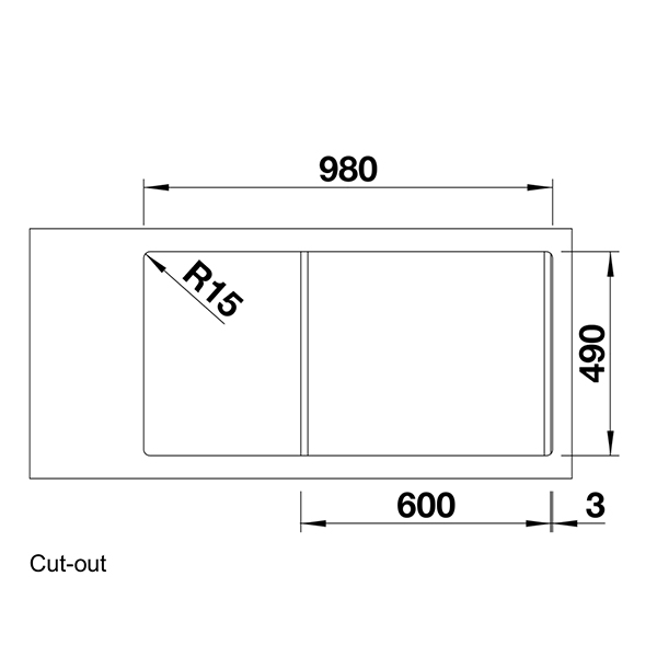 Blanco Classic Neo 6 S Silgranit Inset Sink 3