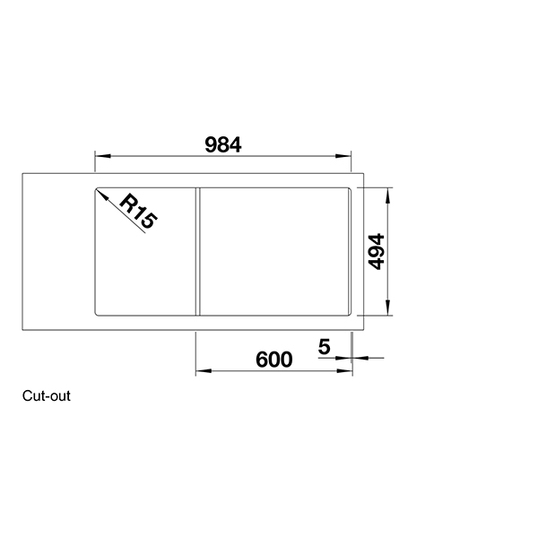 Blanco COLLECTIS 6 S Silgranit Inset Sink 4