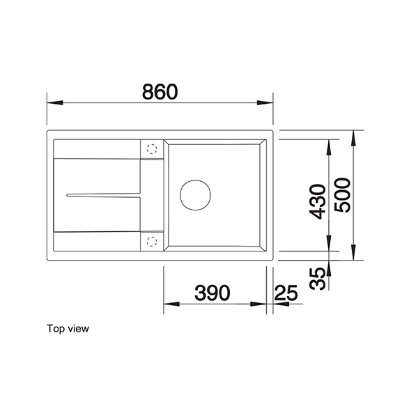 Blanco METRA 5 S Silgranit Inset Sink 2