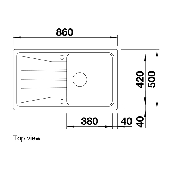 Blanco SONA 5S Inset Sink & Drainer 5