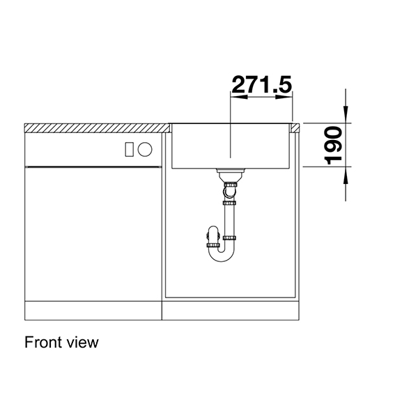 Blanco SUBLINE 500 IF Steel Frame Silgranit Inset Sink 3