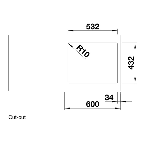 Blanco SUBLINE 500 IF Steel Frame Silgranit Inset Sink 4