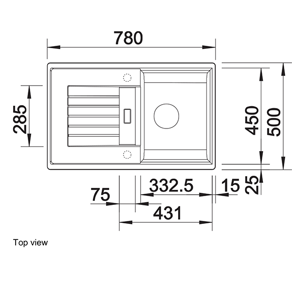 Blanco ZIA 45 S Silgranit Inset Sink 2