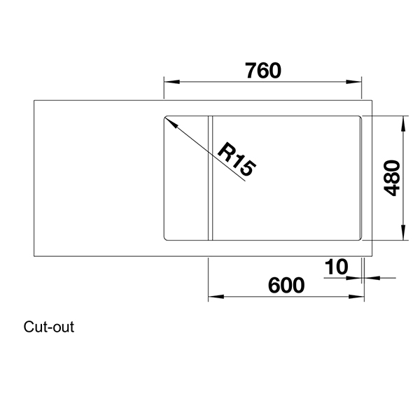 Blanco ZIA XL 6 S Compact Silgranit Inset Sink 5