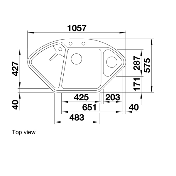 Blanco DELTA II Silgranit Inset Sink 2