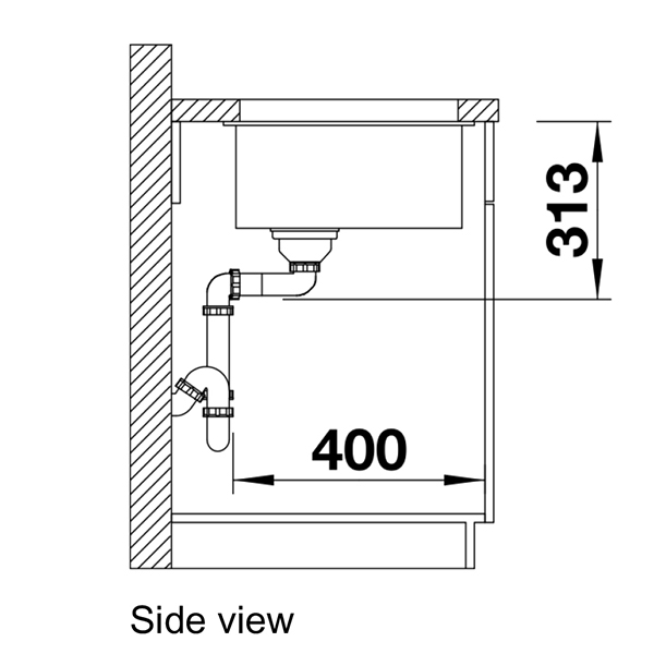 Blanco Subline 400-U Silgranit Undermount Sink 3