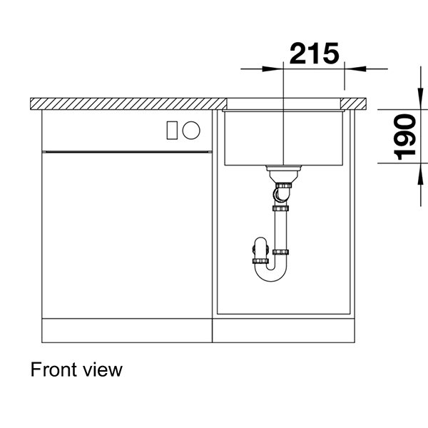 Blanco Subline 400-U Silgranit Undermount Sink 4