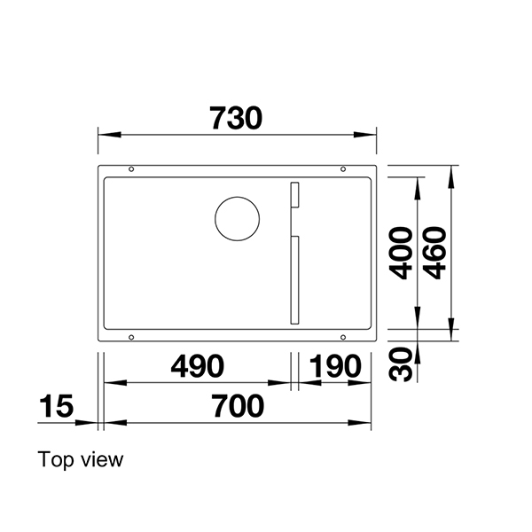 Blanco SUBLINE 700-U LEVEL Silgranit LH Bowl Undermount Sink 2