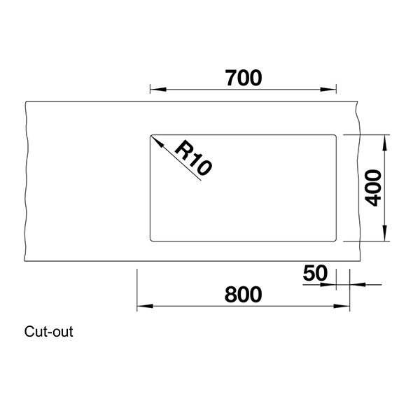 Blanco SUBLINE 700-U LEVEL Silgranit LH Bowl Undermount Sink 3