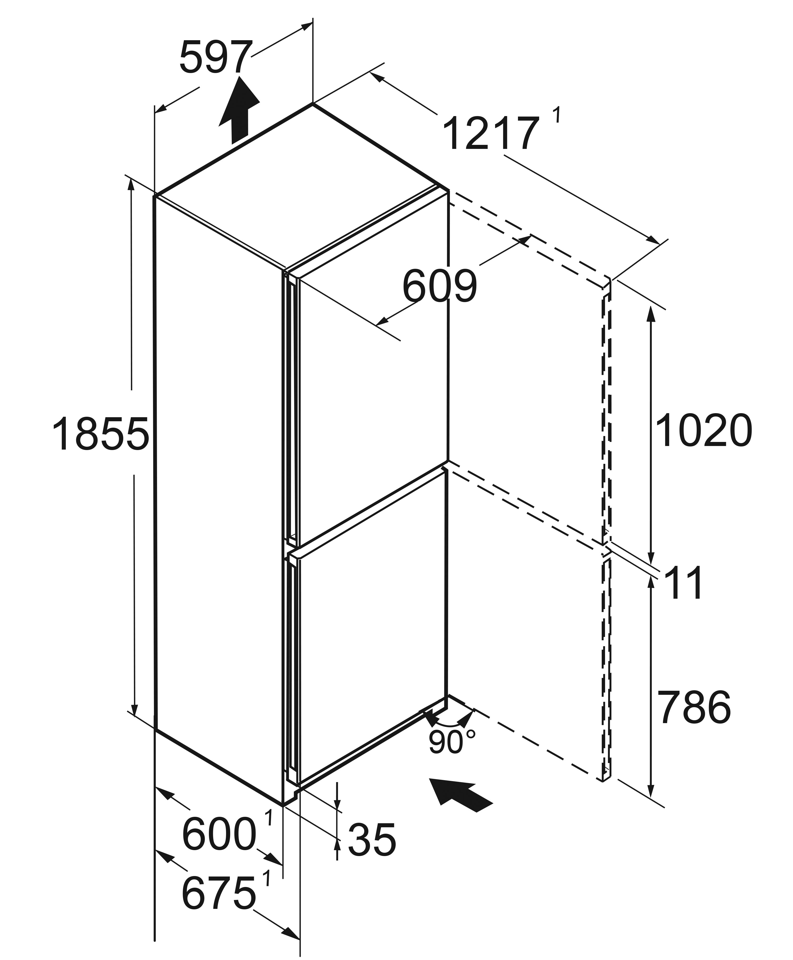 Liebherr CNd5203 Pure Fridge Freezer 3