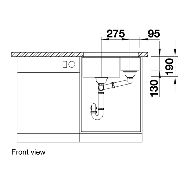 Blanco SUBLINE 340/160-U Silgranit Undermount Sink 4