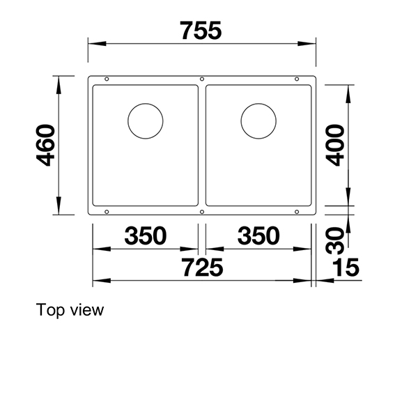 Blanco Subline 350/350-U Silgranit Undermount Sink 2