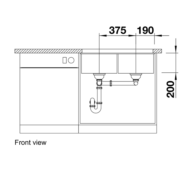 Blanco Subline 350/350-U Silgranit Undermount Sink 4